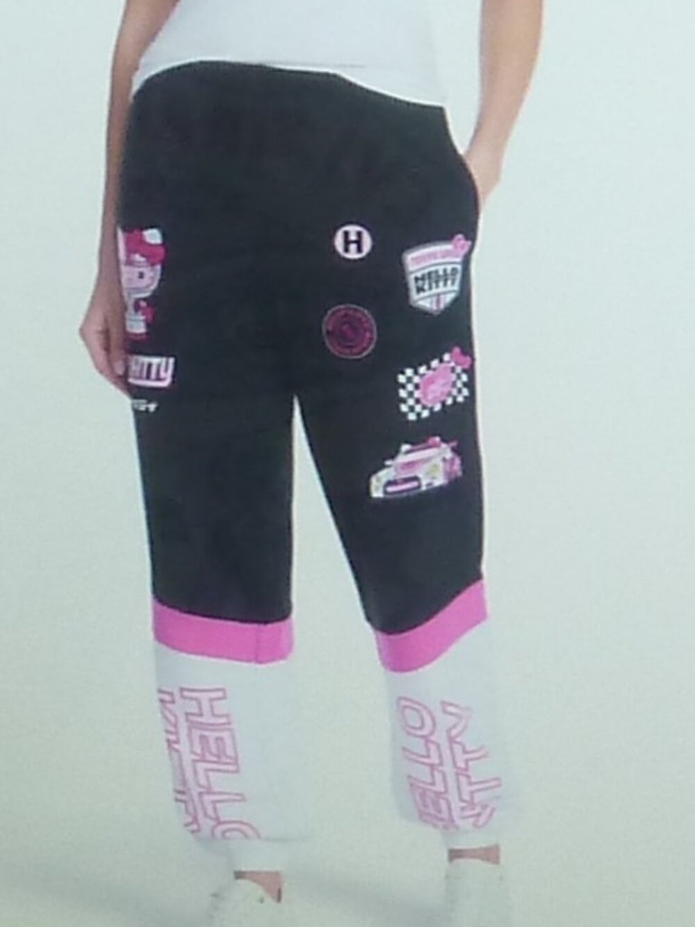 SANRIO HELLO KITTY TOKYO Jogger Sweat Pants Size Small Racing NEW